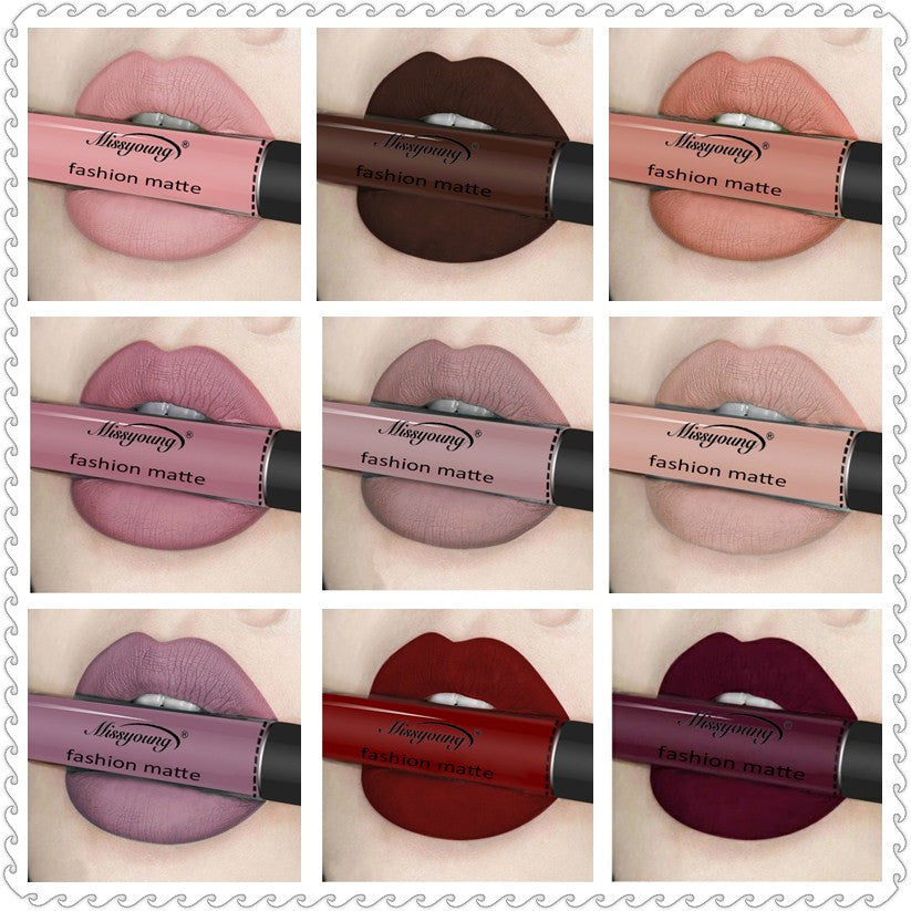 Lip Gloss Liquid Lipstick Non-Stick Cup Matte Makeup Lip Gloss Liquid Lipstick Non-Stick Cup Matte Makeup